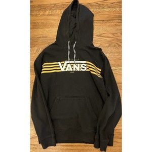Vans Off the Wall Cotton Blend Black Hoodie Sweatshirt Men Size Medium